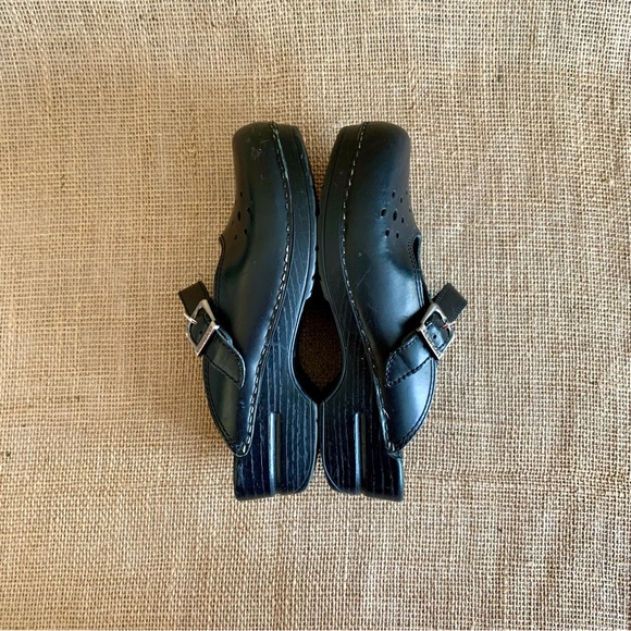 DANSKO Merrie Clogs Black Leather Mary Jane Slip-on Styling EU 37 / US 6.5-7 - Picture 4 of 12